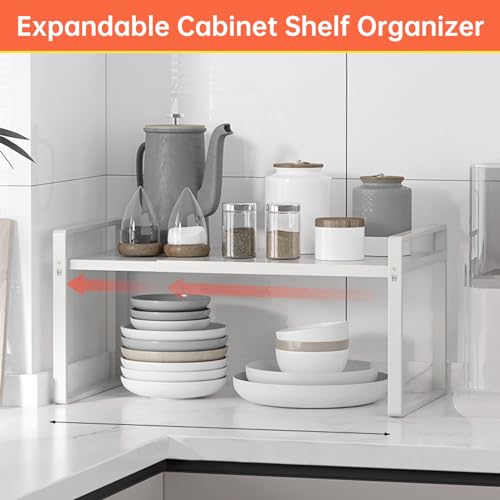 Expandable Cabinet Shelf Organizer for Kitchen 11" (2 Count)