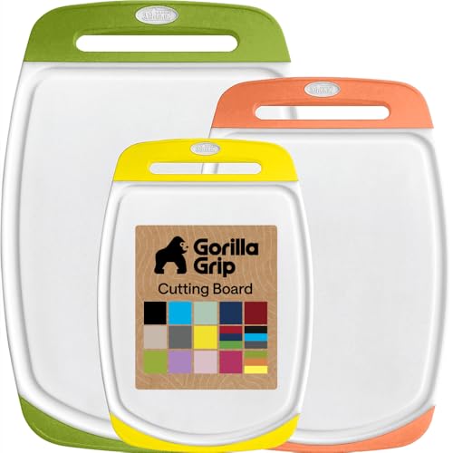 BPA Free Reversible Cutting Board (Lime/Orange/Lemon / Large (Pack of 3))
