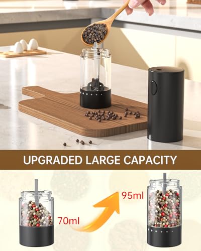 Rechargeable Electric Pepper Grinder (Black)
