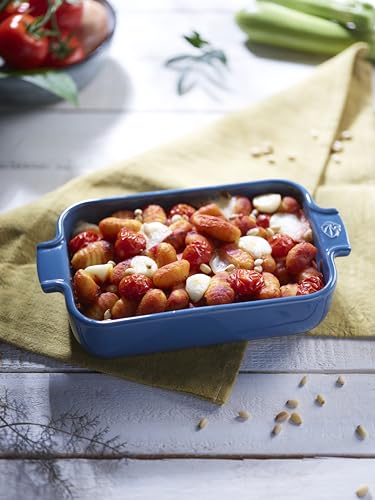 Rectangular Ceramic Baking Dish (Light Blue / 9.84 inches)