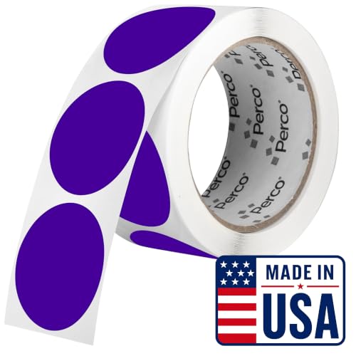 Purple Round Circle Dot Sticker 2 (Purple / 2 Inch)