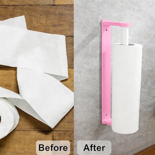 Kitchen Roll Holder Under Cabinet (Pink)