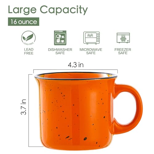 Coffee Mugs Set of 4 (Multicolor-06 / 16-oz)