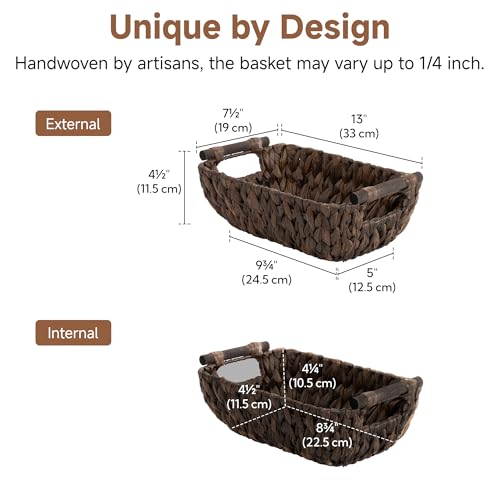 Small Wicker Baskets (Dark Brown(Water Hyacinth) / Small)