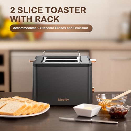 Toaster 2 Slice Stainless Steel Body Timer (2 Slot / Grey & Gold)