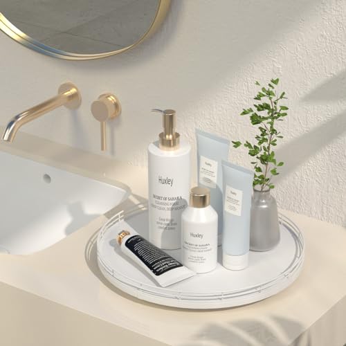 13 Inch Oak Decorative Tray for Coffee Table and Vanity (White / 13)