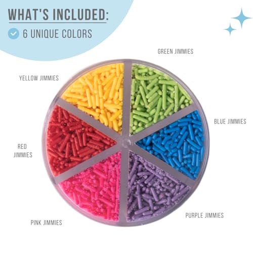Rainbow Jimmies Sprinkles for Baking & Decorating (6.45 Ounce)