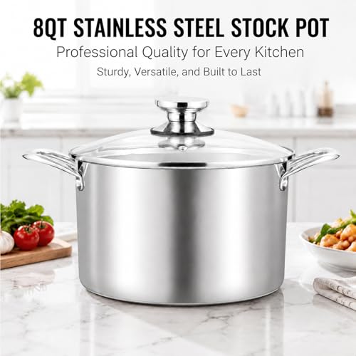 8 Quart Stock Pot (8 Quarts)