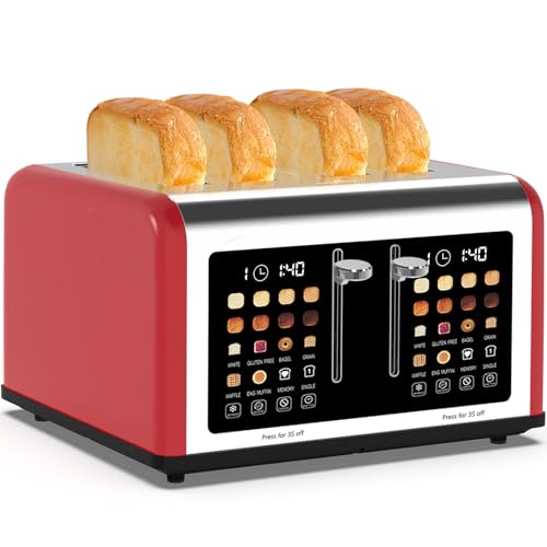 4 Slice Toaster Touch Screen (Red)