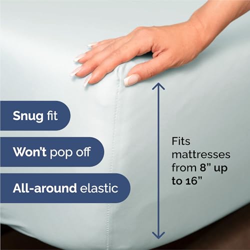 Split King Size 5 Piece Sheet Set (23 - Ice Blue / Split King Size)