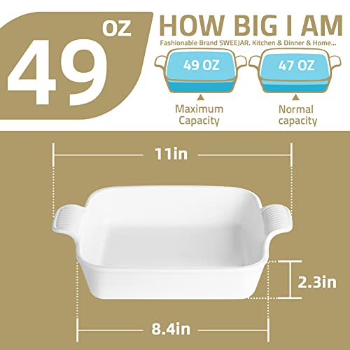 Sweejar Ceramic Baking Dish (Beige / Square 8IN)