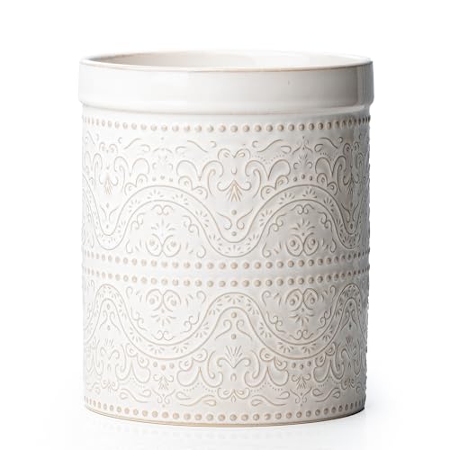Kitchen Utensil Holder (Off-White (Lace Emboss))