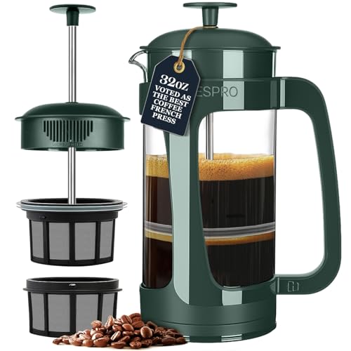P3 French Press Coffee Maker (Green / 32 oz)