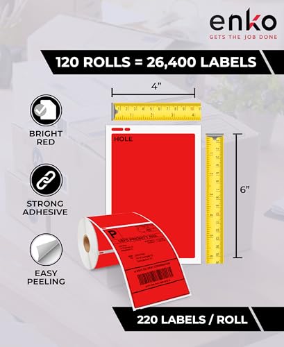 1744907 6 Rolls (Red 6 Rolls - 1320 Labels)