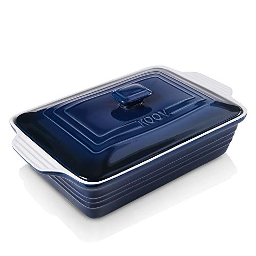 Ceramic Casserole Dish With Lid (Gradient Blue)