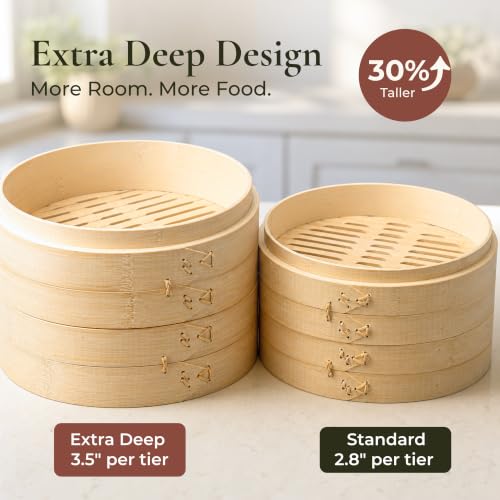 Bamboo Steamer Basket 10 Inch