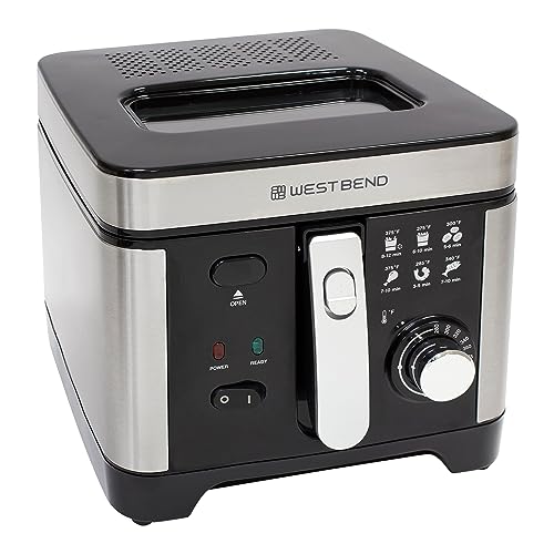 Deep Fryer with Adjustable Temperature Control Nonstick Basket Easy