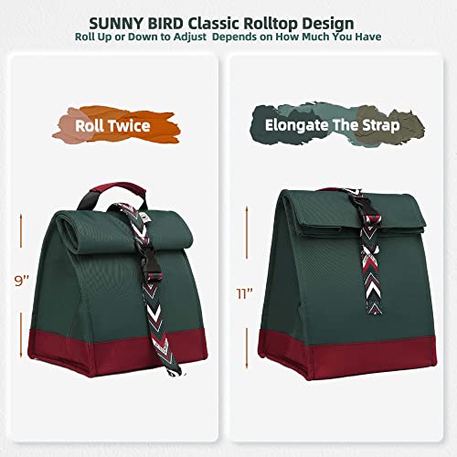 Insulated Lunch Bag Rolltop Lunch Box