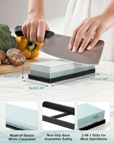 Knife Sharpening Stone 2 Side Grit 3000 (3000/8000 Grit)