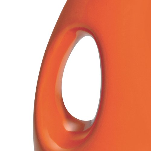 Solid Glaze Ceramics EVOO Olive Oil Bottle Dispenser with Spout (Orange / 24 Ounces)