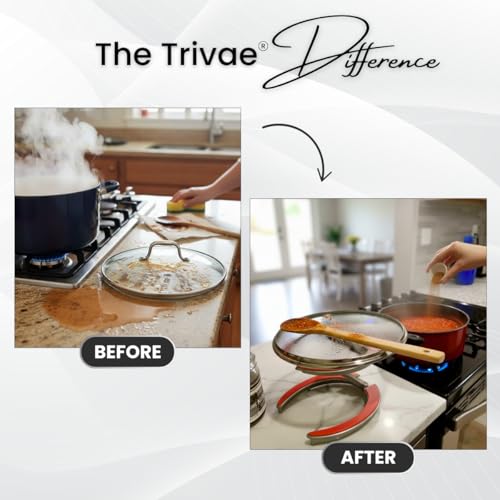 Pot Lid Holder While Cooking (Flame Red)