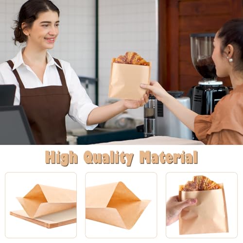 800 Pack Wax Paper Bags 6x7 inch (Kraft-800PCS / 6x7 inch)