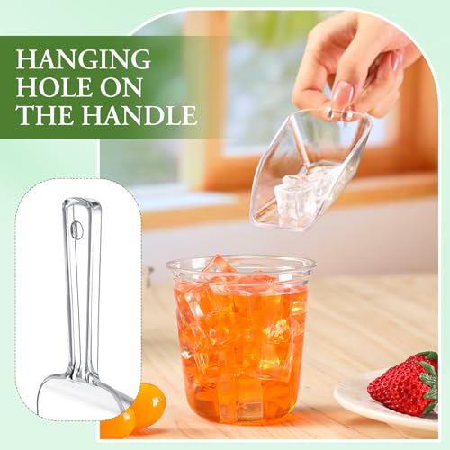 6 Combo Pack 3 Clear Plastic Serving Tongs and 3 Mini Kitchen Candy Scoops