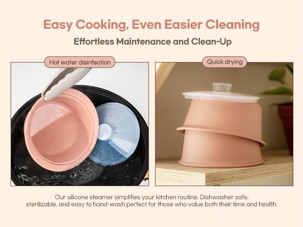 Microwave Silicone Steamer for Baby Food (Creme Brulee / 19oz (550ml))