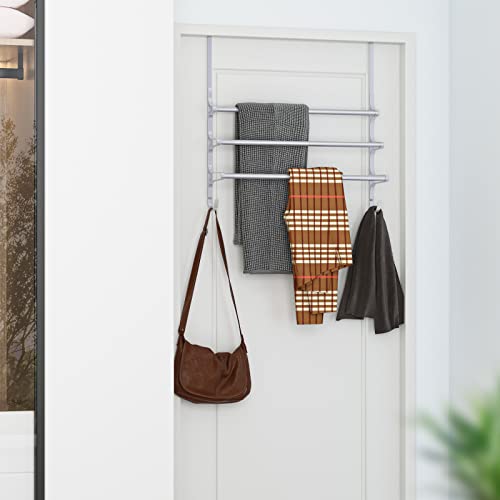 Over The Door Towel Rack (20.27"L / Silver Gray)