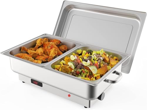 Electric Chafing Dish Buffet Set (Silver)