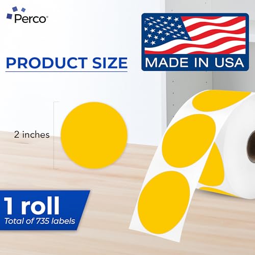 Yellow Thermal Labels (Yellow / 735 Stickers)