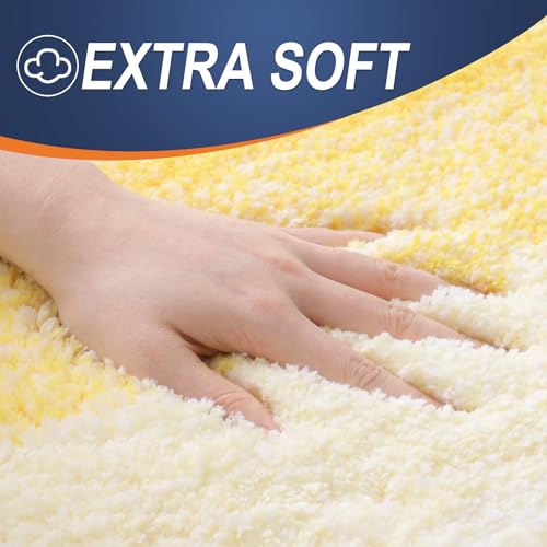 Large Bathroom Rugs 44x32 (44" X 32" / Yellow)