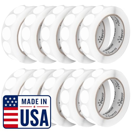 White Perforated Round Circle Dot Sticker 1 (White / 1 Inch)
