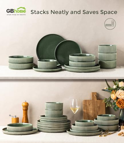 7.5 Inch Pasta Bowls Set of 6 (Set of 6 / Dark Green)