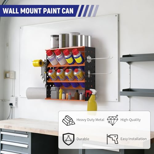 Wall Mount Spray Can Holder (Orange / A-Spray Can Rack)