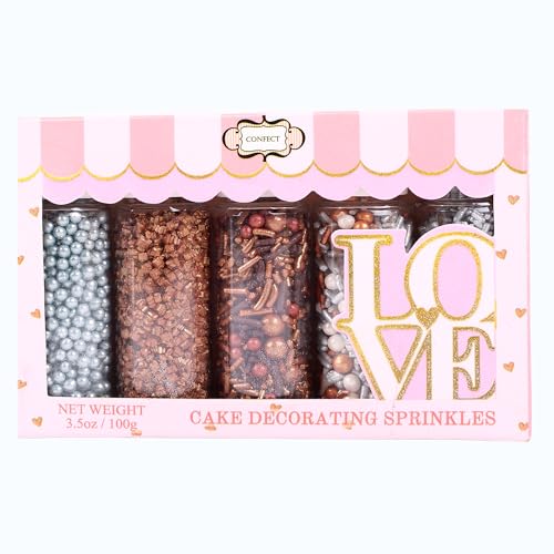Rose Gold Edible Cake Sprinkles Mix