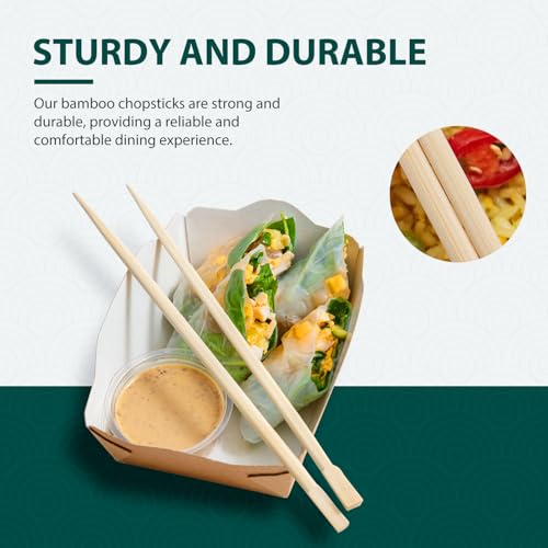 Premium Disposable Bamboo Chopsticks (9 Inch / 400 Sets)