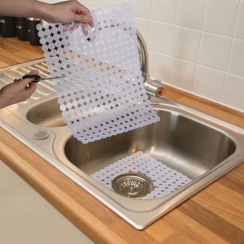 2Pack Kitchen Sink Mat for Stainless Steel (Clear)
