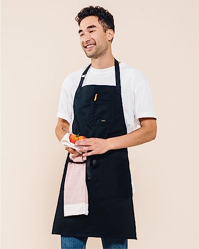 Daily Cotton Kitchen Apron for Cooking (Black)