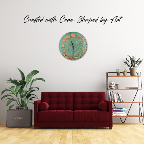 Handmade Copper Wall Clock Artisan Touch in Every Piece (Time Circles / 20)