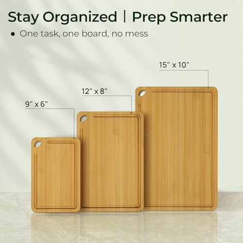 Wood Cutting Board (3-Piece / Bamboo)
