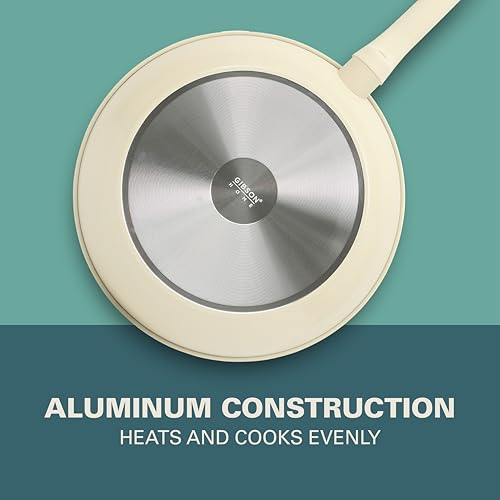 Barnsdall Large 12 Inch Aluminum Fry Pan Cookware Non (12 Inches / Linen)