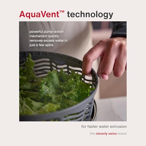 Swift Dry Stainless Steel Salad Spinner (New Stainless Steel Swift Dry / Large)