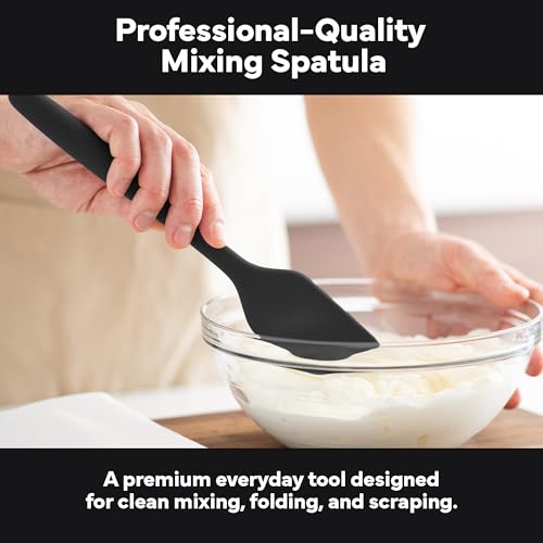 Nonstick Safe Silicone Spatula (Black)