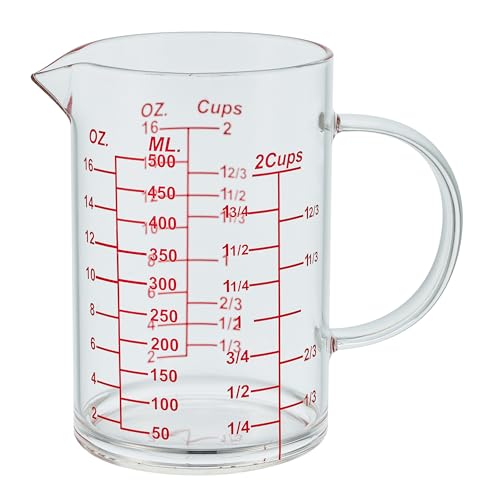 Ackers Mirror Scale Glass Measuring Cup (16OZ Mirror Graduated)