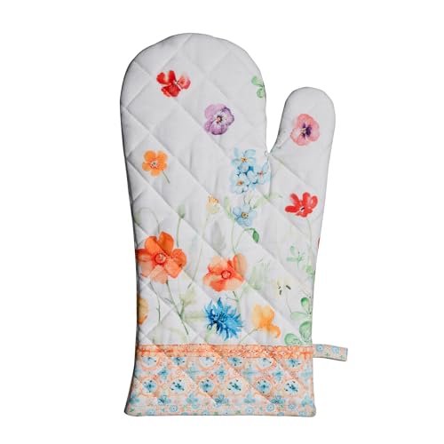 Maison d'Hermine Oven Gloves 100% Cotton Oven Mitt (039 - Summer Whisper / 7.5" x 13" (Oven Mitt))