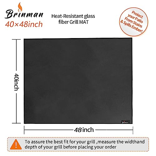 Under Grill Mats for Outdoor Grill (40x48 inch double side fireproof)