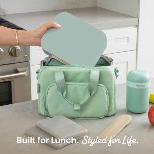 Modern Adult Bento Lunch Box with 3 (Mint Green)