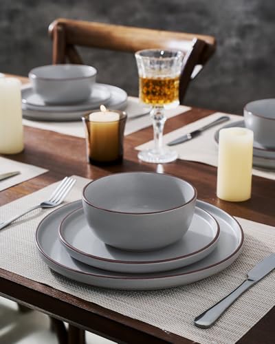 Mercury 24 Piece Stoneware Dinnerware Set (Light Grey / Service for 8 (Standard Dinner Set))