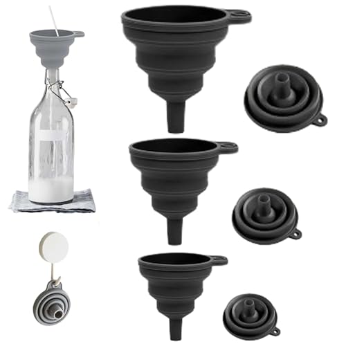 Kitchen Funnel Set (Black / 1Set 11+14+20g)